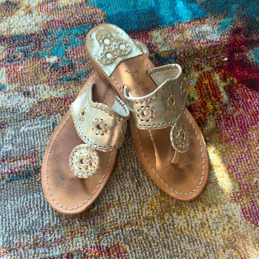 Jack Rogers Jacks Sandals Platinum 8.5